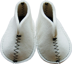 white pia wallenbaby slipper