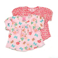 Twist Jersey - Red Daisy and Pink Pivoines