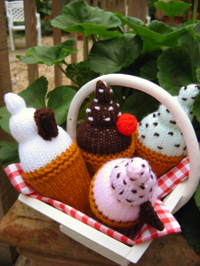 knitted ice cream cones