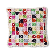 ecru patch cushion from aztec