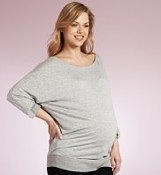 Maternity Batwing Sleeve Tabbed Cuff Top