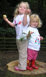 Arabella Miller Organic Certified t-shirts modelled on two children