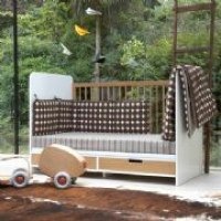Dots Chocolate Dwell Baby Bedding 3 piece set