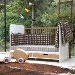 dots chocolate dwell baby bedding