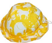 Yellow circus animals summer hat by Plastisock