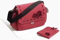 Lady with a baby collection bag 
