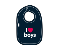 i love boys bib from snuglo