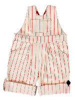 katvig - high summer cream red stripe dungarees katvig - high summer cream red stripe dungarees