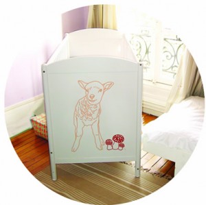 lamblg mimi´lou childrens wall sticker