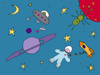 cheeky charlie designs space mural