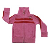 Kik Kid Terry Cotton Zip-Up Jacket in Bubblegum Pink