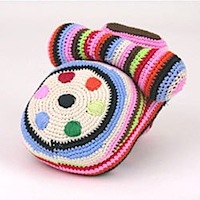 Anne- Claire Petit Hand Knitted Stripey Telephone