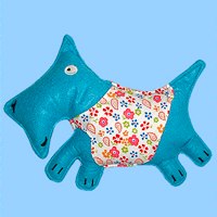 retro scotty fabric dog