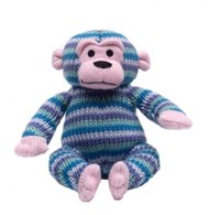 Knitted Monkey with Rattle 
