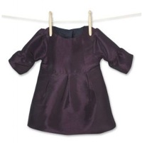 taffeta party dress in purple