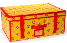 large mock fabric suitcase from V&A