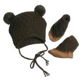 Hat & Bootie Set by Egg by Susan Lazar