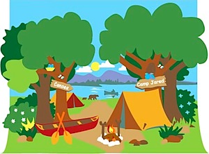 campsite mural