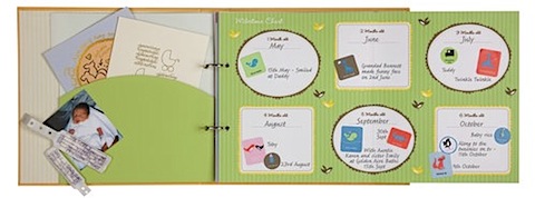 all about baby journal milestones page