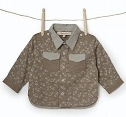 Boy's Molly 'n' Jack Grey Dobby Printed Shirt