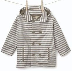 Boy's Molly 'n' Jack Stripe Waterproof Coat