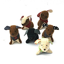 Handmade cashmere knitted Dog.