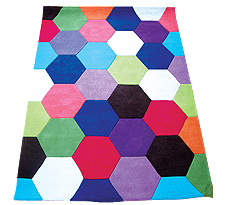 </p>hexagon wool rug