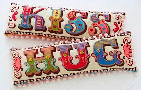 hug and kiss tapestry by emily peacock