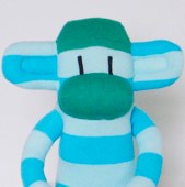 Blue and Green Stripey Monkey