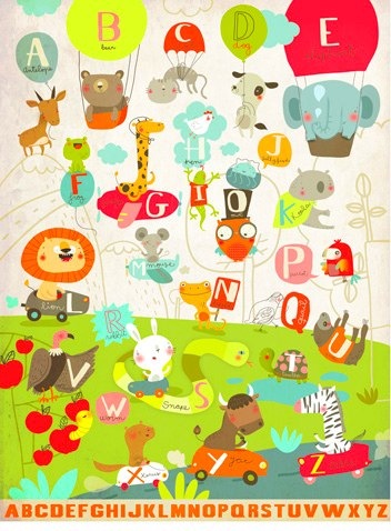 animal alphabet by L'Affiche Moderne