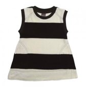 black and white striped dress by nanoou