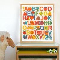 vintage wallpaper bygraziela ABC print.