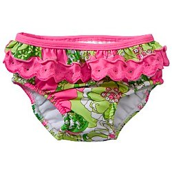 John Lewis Baby Floral Aqua Nappy, Green