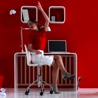 BE collection cot turned upside down to become a desk