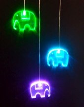l.e.d. elephants mobile