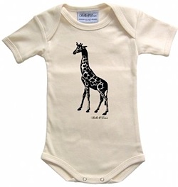Organic africa giraffe natural baby bodysuit