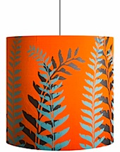 miss print exotique orange jardin lampshade