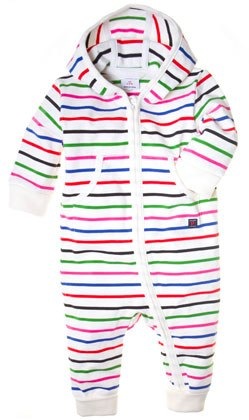 PO.P striped overall with hood 
