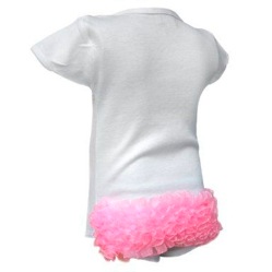 glamajama couture onesie with organza ruffle