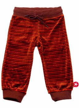 Kik Kid Brown and Dark Brown Striped Velvet Pants
