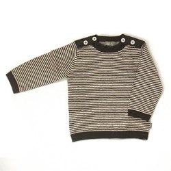 Kidscase - EASY knitted sweater (natural/black)