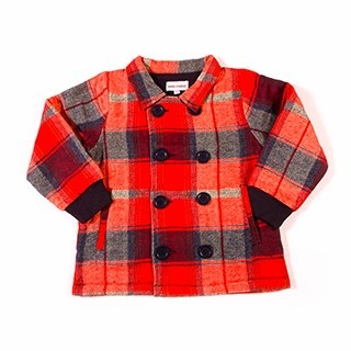 Red Checked Jacket by Mini Rodini