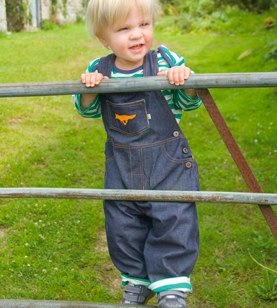  Mr Fox Eco-Denim Dungies by Frugi