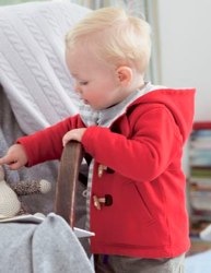 boden jersey baby duffle coat red