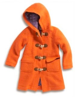 boden orange funky duffle coat