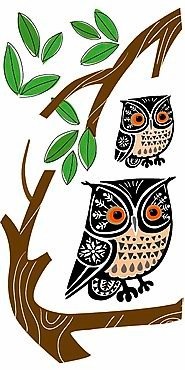 panduro owl wall sticker