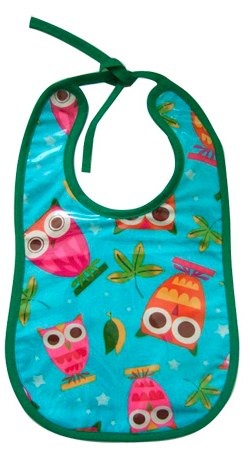 Sophie 4 Sophie Aqua Owls Bib