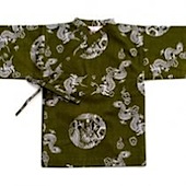 Olive Dragon Kimono by Lucky Wang