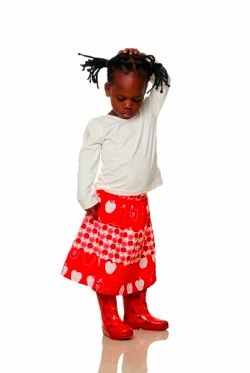 girl modelling cute skirt by aunty ollie