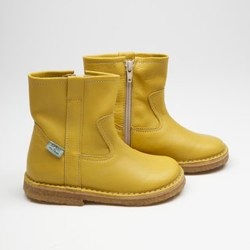 Yellow Leather Boots by Sophie Schnoor